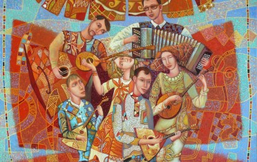 Картина «Фолк-банда», художник Александр Сулимов (Жигулевск)